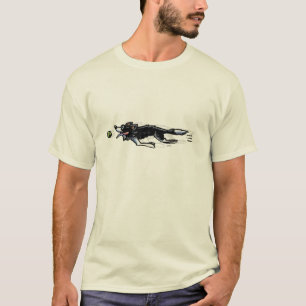 T-shirt Border collie dans l'action