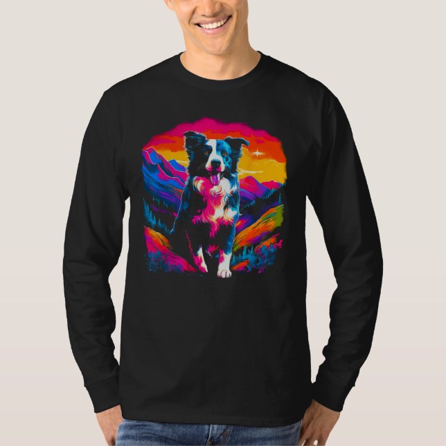 T-shirt Border Collie Dog Artist (Devant)