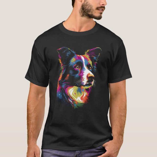T-shirt Border Collie Dog Dog  Dog Owner (Devant)