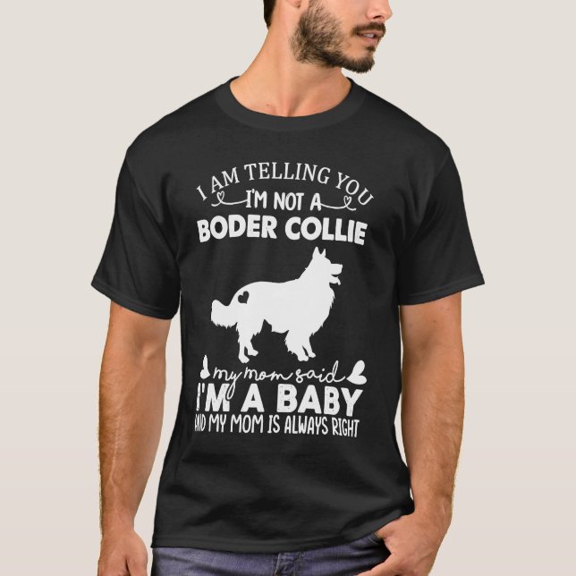 T-shirt Border Collie Dog   For Women Mom Mama Dog (Devant)