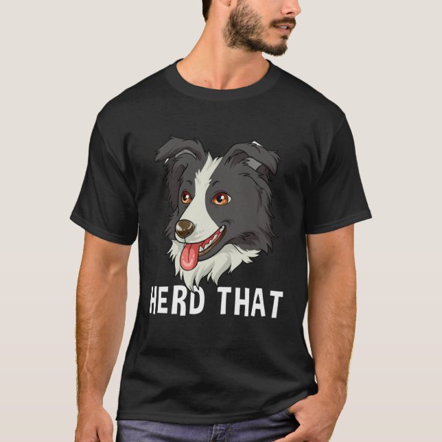 T-shirt Border Collie Herd the (Devant)