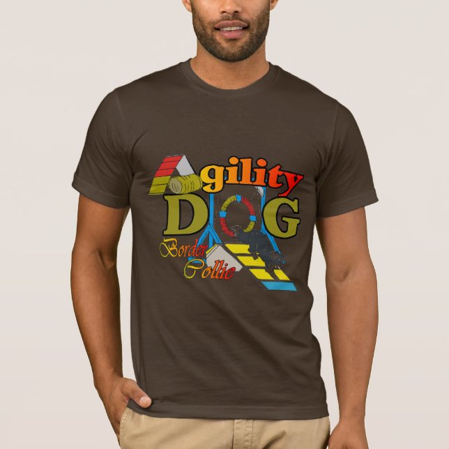 T-shirt Bordure Collie Cadeaux d'agilité (Devant)