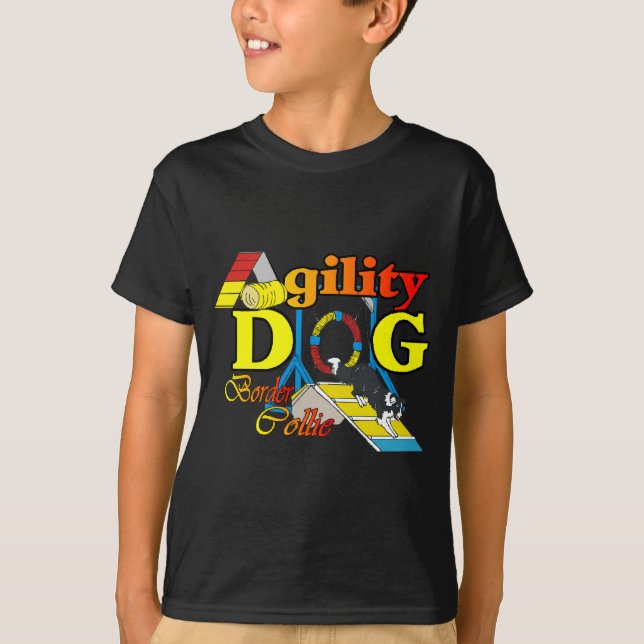 T-shirt Bordure Collie Cadeaux d'agilité (Devant)