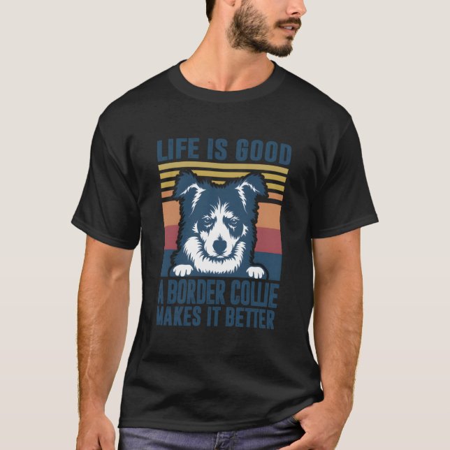 T-shirt Bordure Collie Cadeaux Pour Femmes Hommes Chien Ma (Devant)