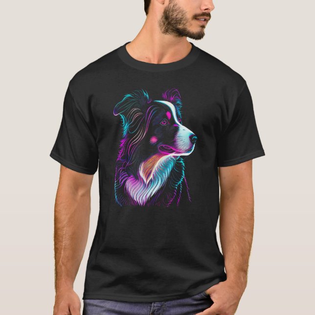 T-shirt Bordure Collie chien art Bordure Collie (Devant)