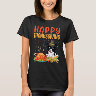 T-shirt Bordure Collie Chien Regardez Turquie Viande Heure