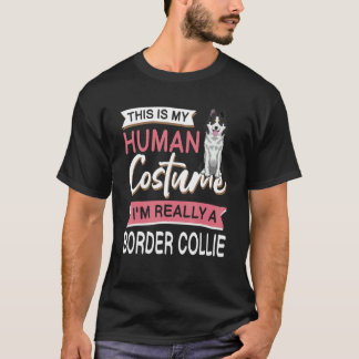 T-shirt Bordure Collie Halloween Chien Pour Frontière Coll