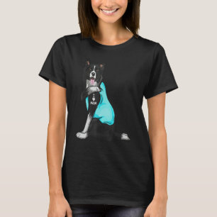T-shirt Bordure collie I Love Maman Tattoo Vêtements Chien