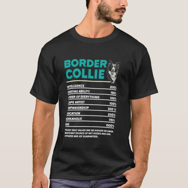 T-shirt Bordure Collie Propriétaire BORDER COLLIE NUTRITIO (Devant)