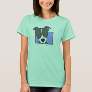 T-shirt Bordure de dessin encadrée Collie Tee - shirt