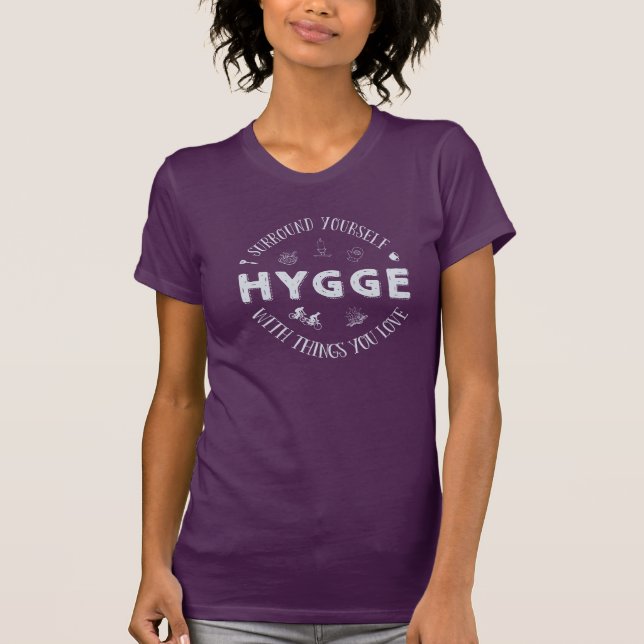 T-shirt Bordure vous-même W. Hygge (texte bleu-clair) (Devant)