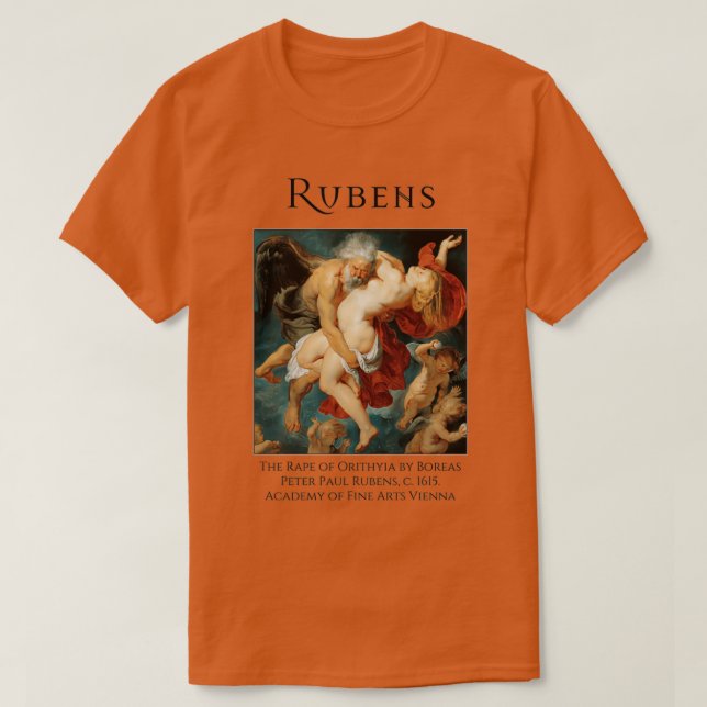 T-shirt Boreas Enlevant Orithyia Rubens 1 (Design devant)