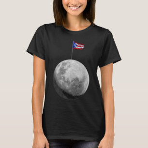 T-shirt Boricua hasta en la luna Porto Rico drapeau sur