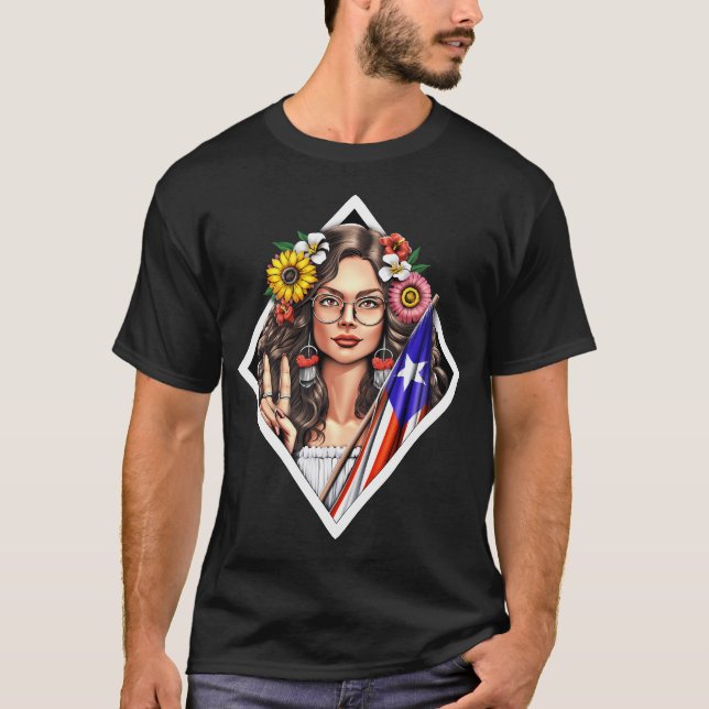 T-shirt Boricua Porto Rico Fille (Devant)