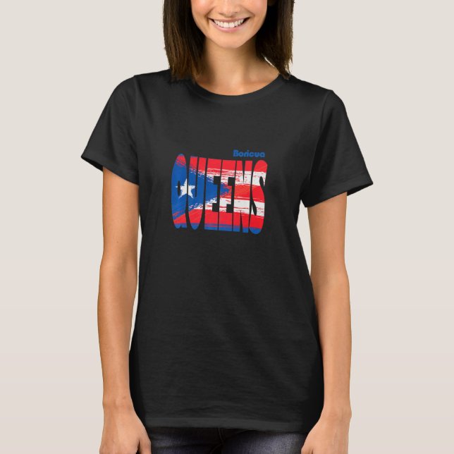 T-shirt Boricua Roots Puerto Rico Pride PR Queens Puerto R (Devant)