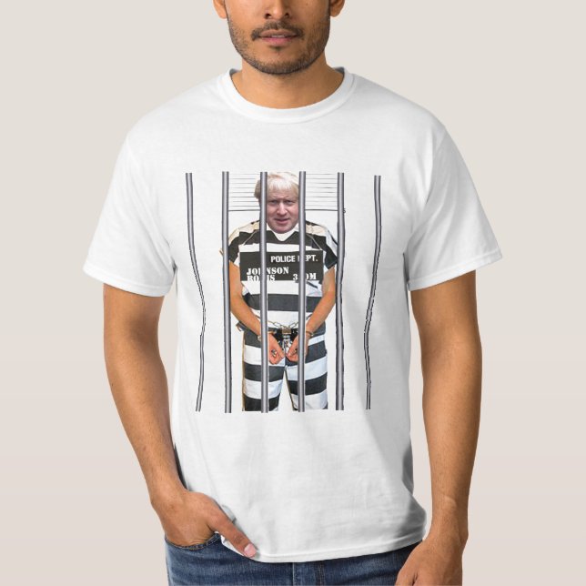 T-shirt Boris Johnson en prison (Devant)