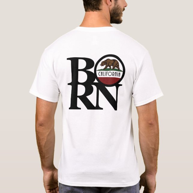 T-shirt BORN California (impression arrière) (Dos)