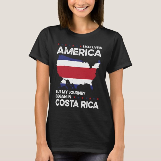 T-shirt Born Costa Rican Costa Rica American USA Citizensh (Devant)