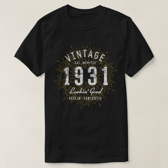 T-shirt Born en 1931 (Design devant)