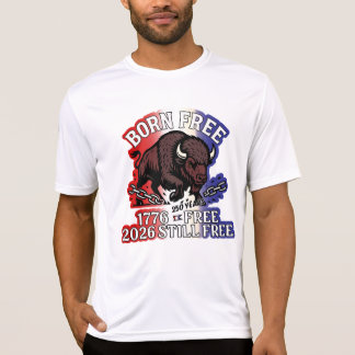 T-shirt Born Free American Bison Shirt - 250 ans gratuits