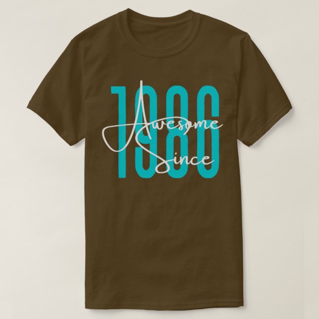 T-shirt Born in 1986 (Design devant)