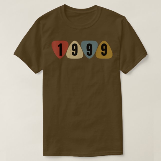 T-shirt Born In 1999 Guitarist Guitar Pick Music Birthday  (Design devant)