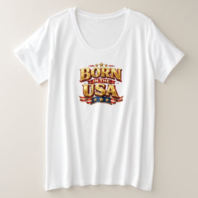 T-Shirt BORN IN THE USA (Design devant)