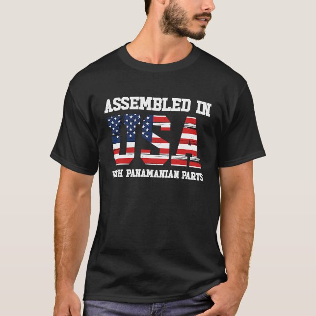 T-shirt Born Panamanian Panama American USA Citizenship  2 (Devant)