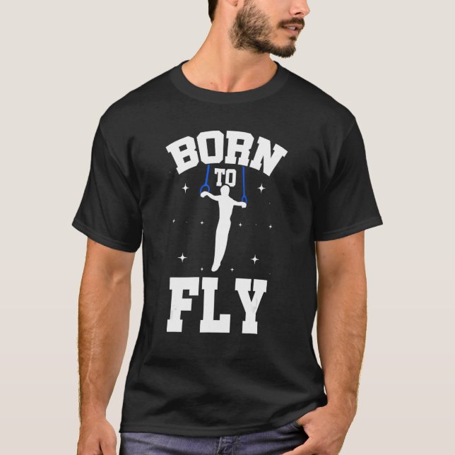 T-shirt Born To Fly Graphic Acrobatics Acrobat Gymnastics  (Devant)