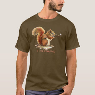 T-shirt BORN TO GO CAMPING Fun Squirl Cute Animal quota