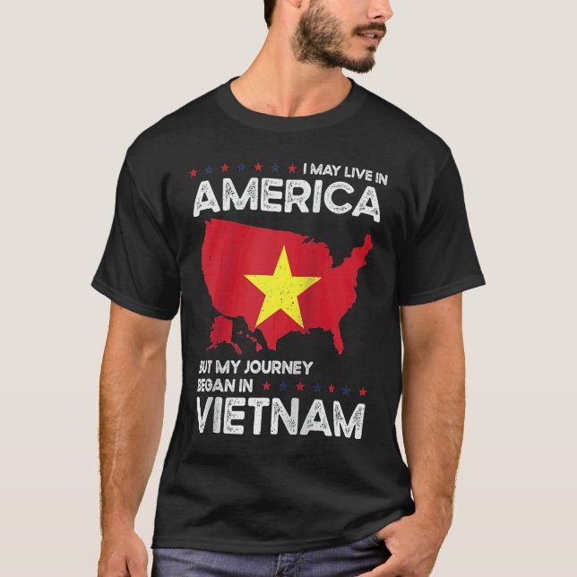 T-shirt Born Vietnamese Vietnam American USA Citizenship R (Devant)