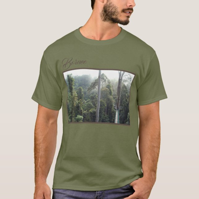 T-shirt Borneo Rainforest Jungle Canopy Treetop Paysage (Devant)