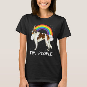 T-shirt Borzoi Arc-en-ciel Ew Personnes Licorne Chien