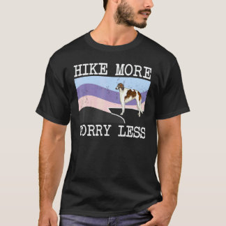 T-shirt Borzoi Faire Plus de Randonnée Moins de Soucis Gra