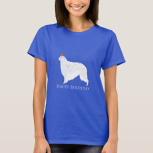 T-shirt Borzoi Joyeux Design d'anniversaire