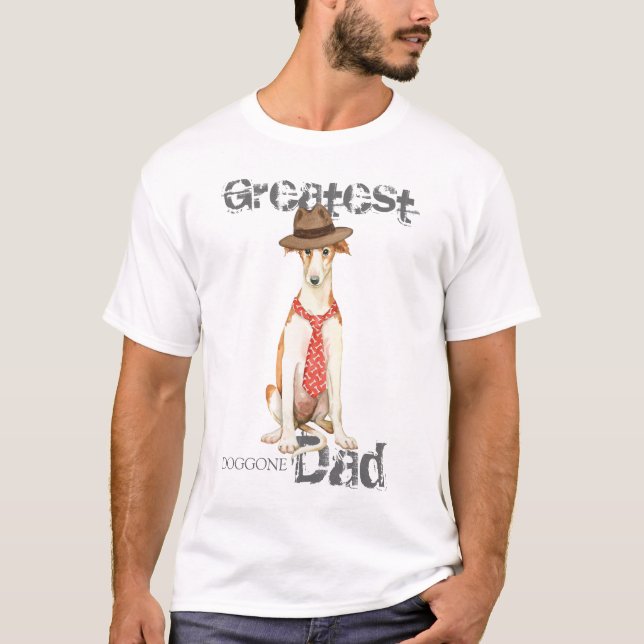 T-shirt Borzoi Papa (Devant)