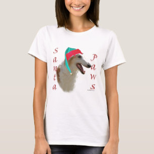 T-shirt Borzoi Père Noël Paws