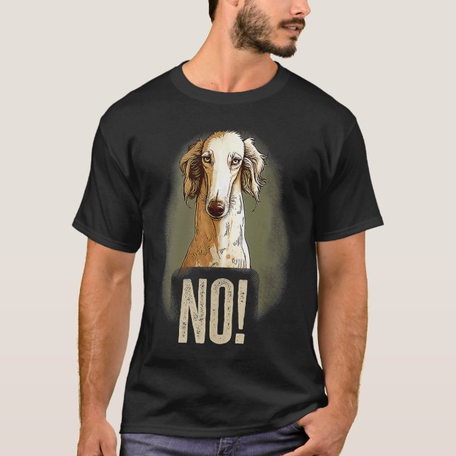 T-shirt Borzoi Stubborn Borzoi Chien Chasse Sighthound Own (Devant)