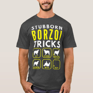 T-shirt Borzoi têtu Tricks - Entraînement de chien Premium