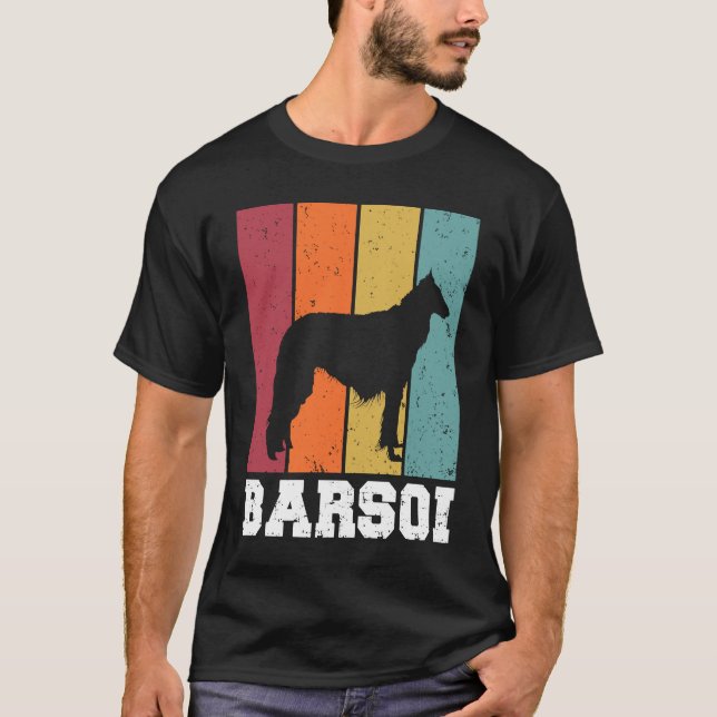 T-shirt Borzoi Vintage  2 (Devant)