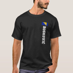 T-shirt Boskovic Bosnie Drapeau Nom Manteau D'Arme Emblèm