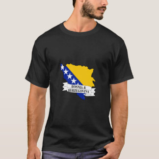 T-shirt bosnia and herzegovina flag map