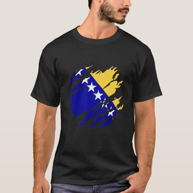T-shirt Bosnia Bosnian flag (Devant)