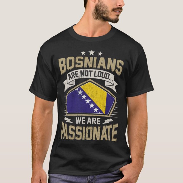 T-shirt Bosnia Flag Passionate Bosnians Girls & Women (Devant)