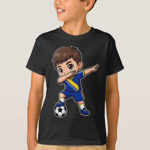 T-shirt Bosnie-Herzégovine Dab Enfant Goal Dessin Animé Bo