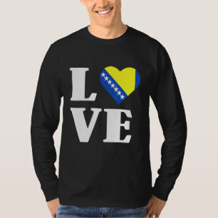 T-shirt Bosnie-Herzégovine Drapeau Balkans Bosniaques