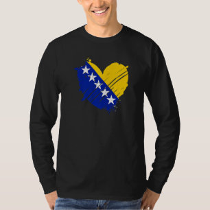 T-shirt Bosnie-Herzégovine Drapeau J'aime Bosnie don ADN