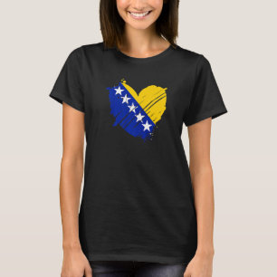 T-shirt Bosnie-Herzégovine Drapeau J'aime Bosnie don ADN