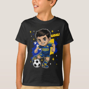 T-shirt Bosnie-Herzégovine Enfant Goal Dessin Animé Bosnie
