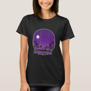 T-shirt Bosnie-Herzégovine la nuit avec des palmiers